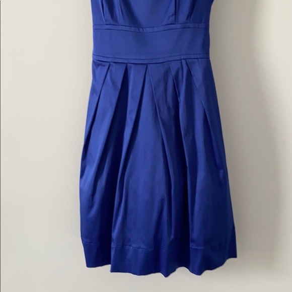 Cobalt Satin Mini Dress - Picture 2 of 8
